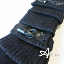 Scaldamuscoli nero con Alamari montgomery Alan Socks